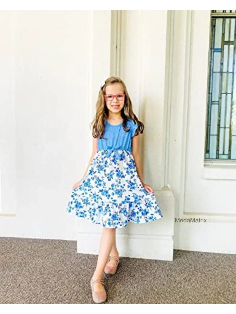 Mommy and Me Matching Flutter-Sleeve Dresses